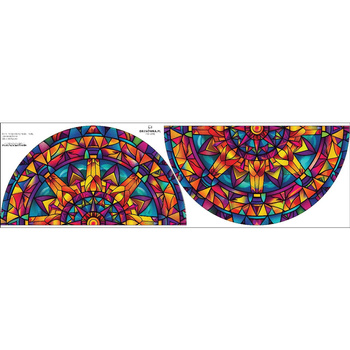COLORFUL MANDALA WZ.2 - panel na spódnicę z koła M