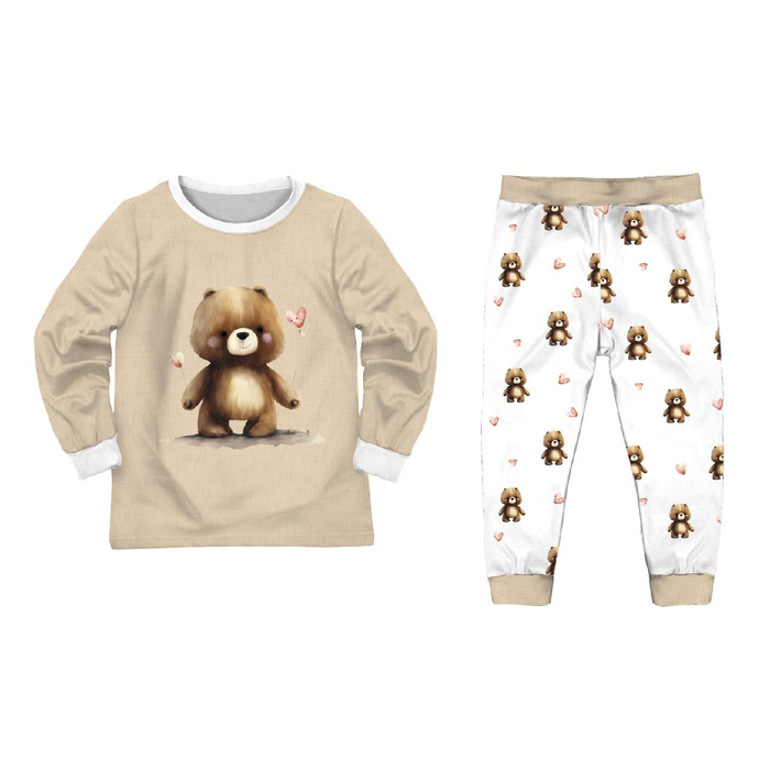KINDERPYJAMAS "MIKI" - VALENTINE'S DAY / BEAR - Nähset