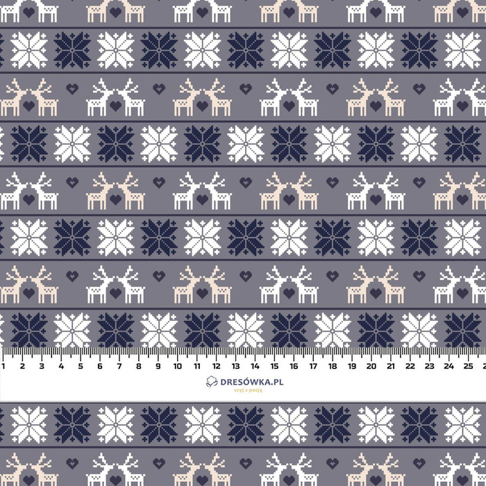 REINDEERS / sweater (WINTER TIME) / grey - looped knit fabric