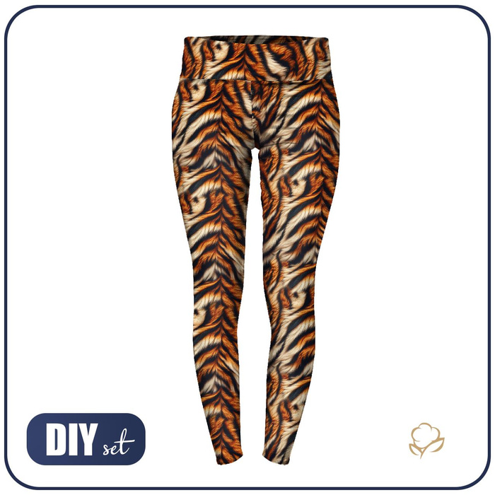 SPORTS LEGGINGS - ANIMAL SKIN pat.3  - sewing set - M