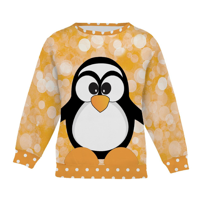 CHILDREN'S (NOE) SWEATSHIRT - PENGUIN OLAF - looped knit fabric (134/140)