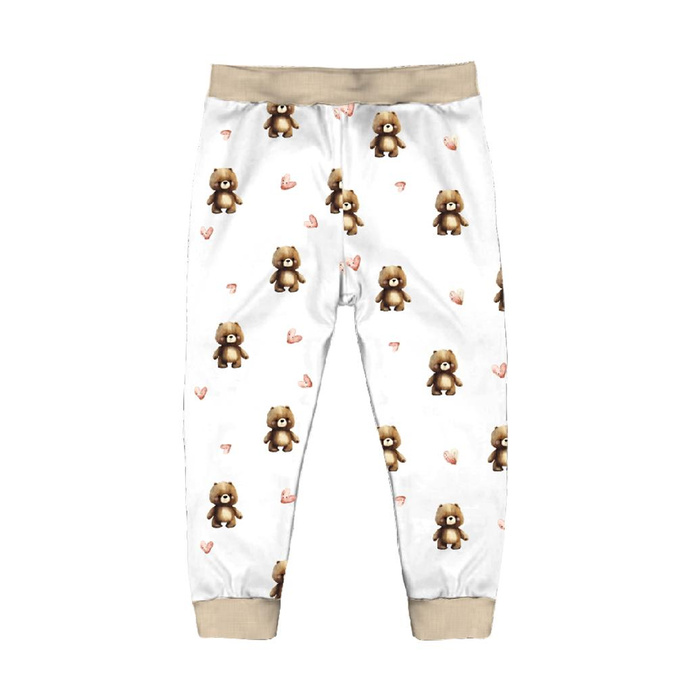 KINDERPYJAMAS "MIKI" - VALENTINE'S DAY / BEAR - Nähset (98/104)