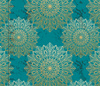 MANDALA vz. 5 / Smaragdově zelená - panel pro šaty WE210