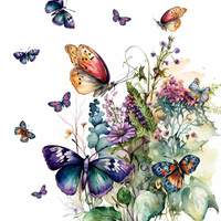 BEAUTIFUL BUTTERFLY MS. 3 - Paneel (60cm x 50cm) SINGLE JERSEY