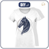 DAMEN T-SHIRT - PFERD m. 3 - Single Jersey M