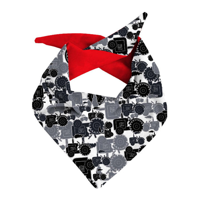 DĚTSKÁ ČEPICE A ŠATKA (CLASSIC) - TRAKTORY / šedé 48-50