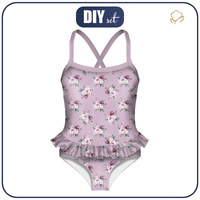 Mädchen Badeanzug - AQUARELL-STRAUß Ms. 5 - 122-128