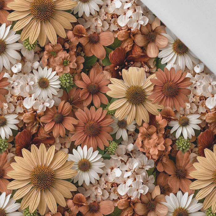 AUTUMN FLOWERS WZ. 30 - viscose woven fabric