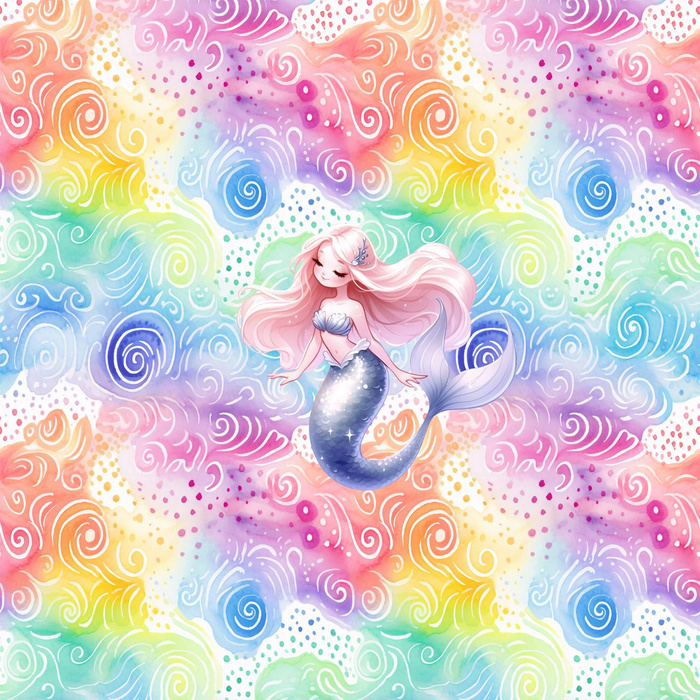 MERMAID (SEA ANIMALS vz. 3)  - panel (60cm x 50cm) teplákovina