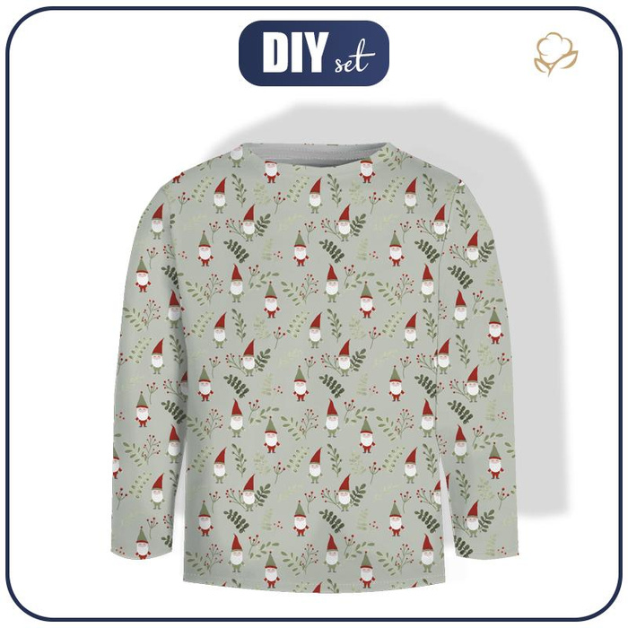 Longsleeve - DWARFS AND FERN (FOREST DWARFS) /LIGHT KHAKI - single jersey (146/152)