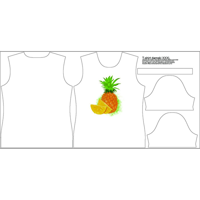 T-SHIRT DAMSKI - ANANAS - single jersey M