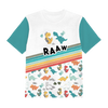 2-PACK - KINDER T-SHIRT - GEMALTE DINOSAURIER - Nähset (104/110)