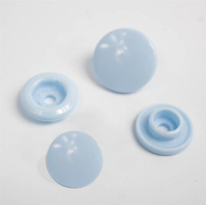 Snaps KAM T8, plastic fasteners 14mm -BABY BLUE 10 sets
