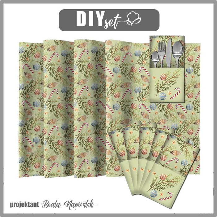 NAPKINS AND RUNNER - CHRISTMAS DECORATION (CHRISTMAS SEASON) - sewing set