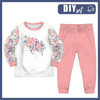 CHILDREN'S PAJAMAS " MIKI" - WILD ROSE FLOWERS PAT. 1 (BLOOMING MEADOW) - Elastic cotton knit fabric (86/92)