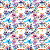 Butterfly & Flowers wz.16 - lycra 300g