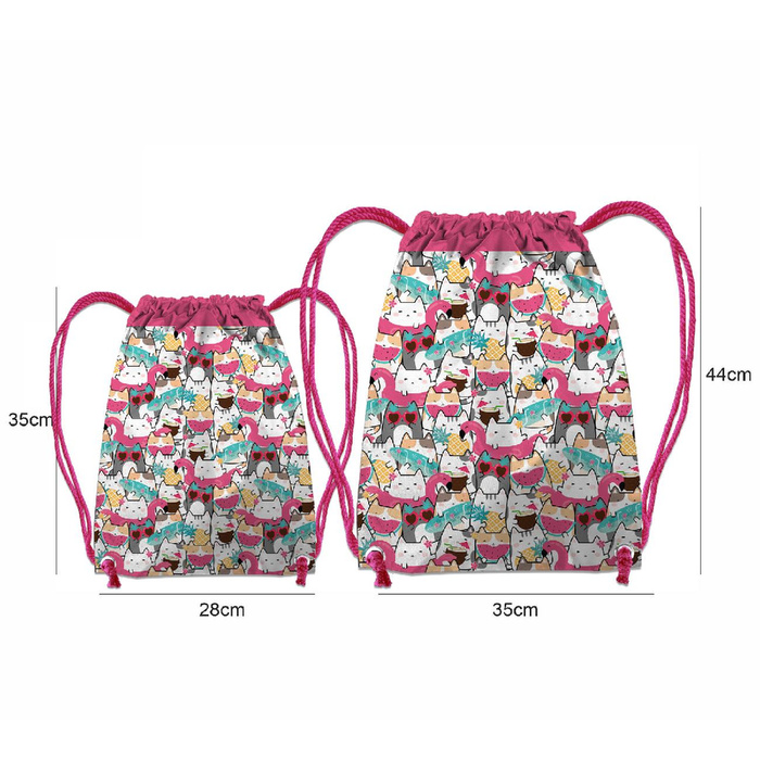 GYM BAG - SUMMER CATS PAT. 1 - small