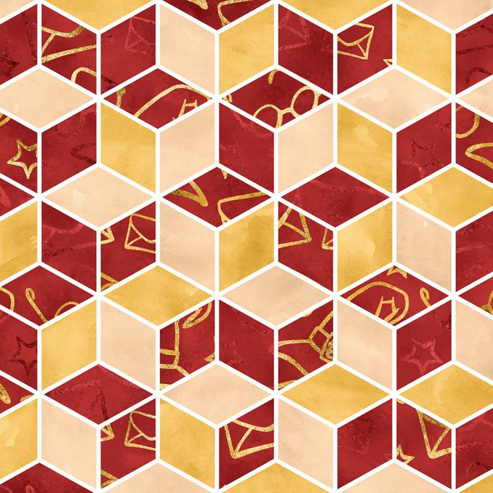 MAGIC CUBE (MAGIC SCHOOL) - Cotton woven fabric