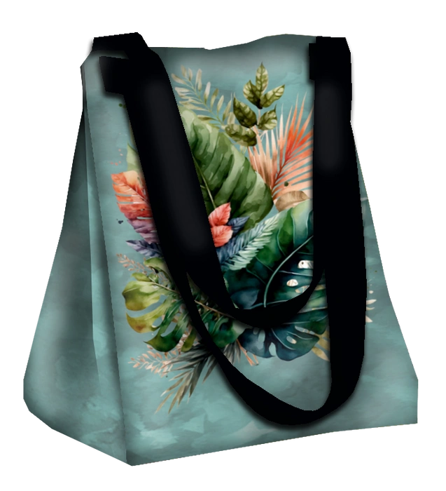 XL Tasche mit Utensilientasche 2 in 1 - TROPICAL BOUQUET M. 2 - Nähset