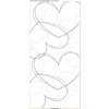 PILLOW 45X45 - HEART CONTUR - Cotton woven fabric - front + back