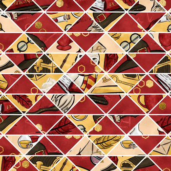 ZAUBER MOSAIK (ZAUBERSCHULE) - Baumwoll Webware