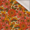 FLOWERS PAPAYA ORANGE WZ. 7 - Wintersweat angeraut mit Elastan ITY