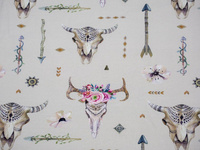 INDIAN / skulls - Viscose jersey WE210