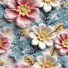FLOWERS 3D PAT. 11 - Nylon fabric PUMI