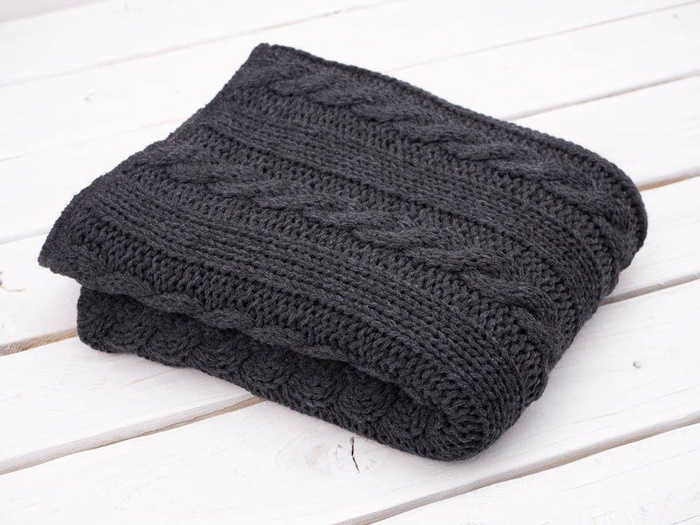 DECKE (ZOPF) / graphit S - gestricktes Paneel