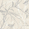 BIRDS / beige - single jersey with elastane TE210