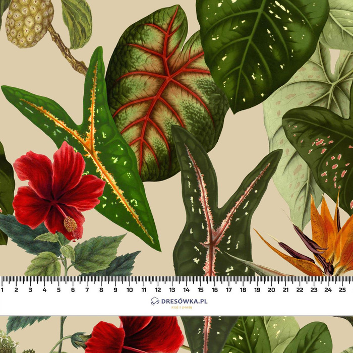 PARADISE PLANTS (SAFARI) - single jersey with elastane