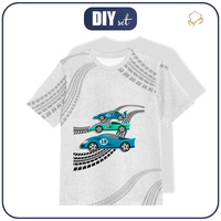 KID’S T-SHIRT - FAST WHEELS / acid (grey) - single jersey (140/146)