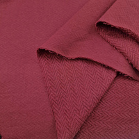 50cm Reversible herringbone French terry - CLARET/ / MR-20  (P290j)