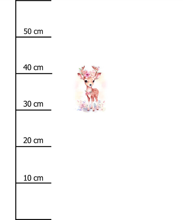 BABY DEER - panel (60cm x 50cm) teplákovina počesaná s elastanem ITY