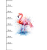 WATERCOLOR FLAMINGO - panel (75cm x 80cm) lycra 300g