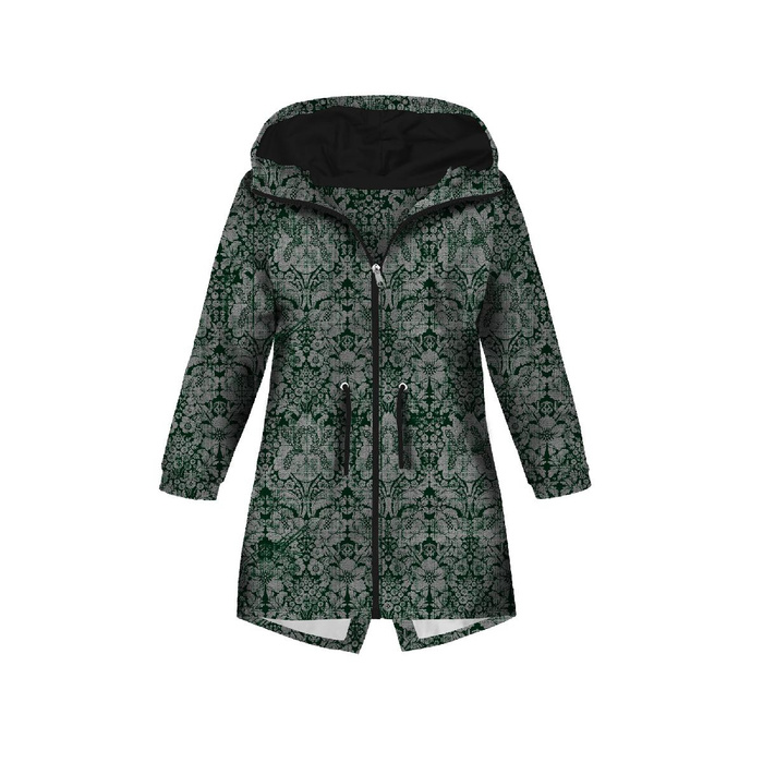 DĚTSKÁ BUNDA PARKA (ARIEL) - KOUZELNÝ DAMASCO vz. 1 (KOUZELNÁ ŠKOLA) / zelená - softshell (98/104)