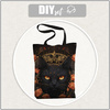 SHOPPERKA - GOTHIC CAT - tkanina wodoodporna - zestaw do uszycia