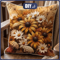 PILLOW 45X45 - GOLDEN AUTUMN BOUQUET WZ. 3 - front + back