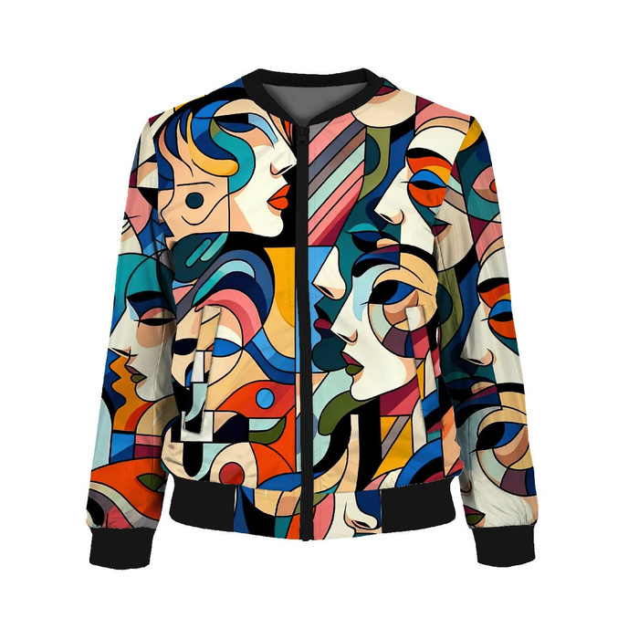 WOMEN’S BOMBER JACKET (KAMA) - FACES PAT. 2 - sewing set M