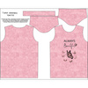 KID’S T-SHIRT -  ALWAYS BEAUTIFUL (GLITTER BUTTERFLIES) / ACID WASH ROSE QUARTZ - Single Jersey (92/98)