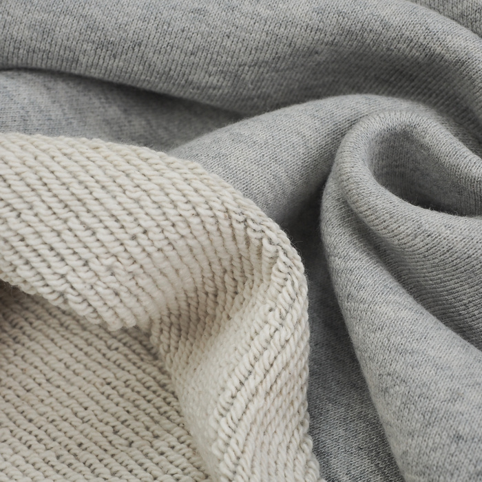 French terry TWILL/ HEAVY 520g - LIGHT GREY MELANGE