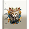 ANIMALS MANDALA wz.9 - panel (60cm x 50cm) Wintersweat angeraut mit Elastan ITY