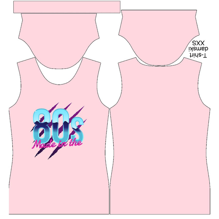 DAMEN T-SHIRT - MADE IN THE 80S / rosa - Single Jersey