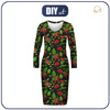 PENCIL DRESS (ALISA) - RED GARDEN (PARADISE GARDEN) - sewing set XXL