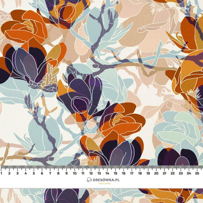MAGNOLIAS pat. 2 (colorful) - Linen 100%