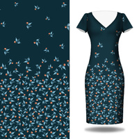 BLUE LEAVES - dress panel
