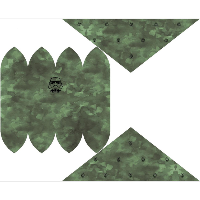 KINDER MÜTZE UND SCHAL (CLASSIC) - STORMTROOPER / CAMOUFLAGE m. 2 (olive) 48-50