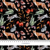 FOREST ANIMALS PAT. 2 / BLACK (COLORFUL AUTUMN)