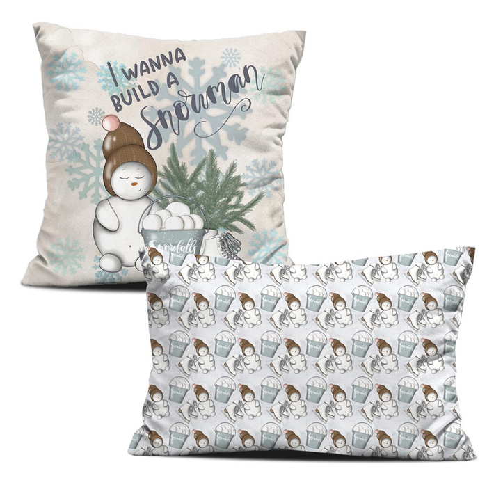 DECORATIVE PILOWS - I WANNA BUILD A SNOWMAN MS. 1 (WINTER IN THE CITY)