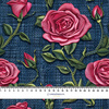 FLOWERS 3D WZ. 10 - dzianina drapana z elastanem ITY
